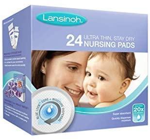 Lansinoh Stay Dry Leak Proof Quilted Disposable Nursing Size